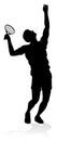 Tennis Player Man Sports Person Silhouette Royalty Free Stock Photo