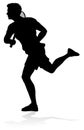Tennis Player Man Sports Person Silhouette Royalty Free Stock Photo