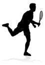 Tennis Player Man Sports Person Silhouette Royalty Free Stock Photo