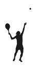 Tennis player silhouette Royalty Free Stock Photo