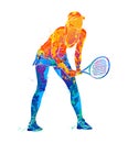 Tennis player, silhouette Royalty Free Stock Photo