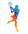 Tennis player, silhouette Royalty Free Stock Photo