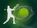 A Tennis Player Silhouette Background Royalty Free Stock Photo