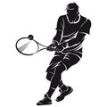 Tennis player, silhouette