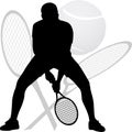 Tennis player silhouette