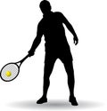 Tennis player silhouette