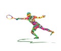 Tennis player silhouette Royalty Free Stock Photo