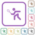 Tennis player simple icons
