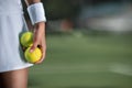 Tennis player in sportswear with a ball Royalty Free Stock Photo