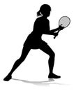 Tennis Silhouette Sport Player Woman