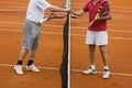 Tennis players shake hands Royalty Free Stock Photo