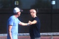 Tennis Players Shaking Hands. Royalty Free Stock Photo