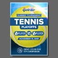 Tennis Poster Vector. Design For Sport Bar Promotion. Tennis Ball. A4 Size. Modern Flyer Announcement. Championship