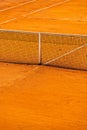 Tennis practice court with clay surface Royalty Free Stock Photo