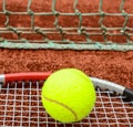 Tennis racket with ball