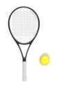 Tennis racket and ball Royalty Free Stock Photo
