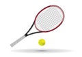 Tennis racket and ball illustration