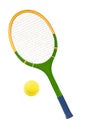 Tennis racket and ball Royalty Free Stock Photo