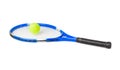 Tennis racket and ball Royalty Free Stock Photo