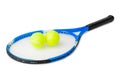 Tennis racket and balls Royalty Free Stock Photo