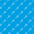Tennis racket pattern vector seamless blue Royalty Free Stock Photo