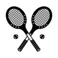Tennis racket vector icon badminton logo illustration vintage Sports