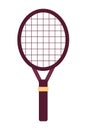 Tennis racquet semi flat colour vector object