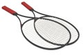 Tennis racquets - Black Royalty Free Stock Photo