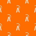 Tennis referee chair pattern vector orange Royalty Free Stock Photo