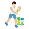 Tennis returner icon, isometric style Royalty Free Stock Photo