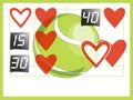 Tennis score love to match valentine Royalty Free Stock Photo