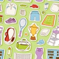 Tennis seamless pattern vector. Royalty Free Stock Photo