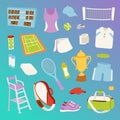 Tennis seamless pattern vector. Royalty Free Stock Photo