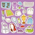 Tennis seamless pattern vector. Royalty Free Stock Photo