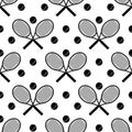 Tennis seamless pattern Royalty Free Stock Photo