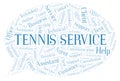 Tennis Service word cloud Royalty Free Stock Photo