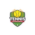 tennis sport emblem for squad club badge vector logo design Royalty Free Stock Photo