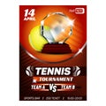 Tennis Sport League Winner Reward Poster Vector