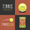 Tennis, sport set of vector logo, icon, symbol, emblem Royalty Free Stock Photo