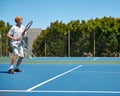 Tennis, sports and teenager with energy, training and performance with competition or workout. Person, player or athlete
