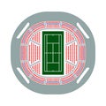 Tennis Stadium Aerial View Icon