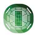 Tennis stadium aerial view icon