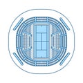 Tennis Stadium Aerial View Icon