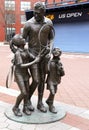 Tennis statue at Billie Jean King National Tennis Center in Flushing, NY