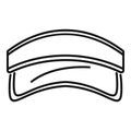 Tennis sun visor protecting from sunlight icon Royalty Free Stock Photo