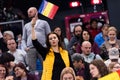 Tennis supporters, fans applauding in the tribune