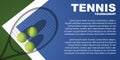 Tennis tournament poster design. Poster Vector template.