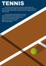Tennis tournament poster design. Poster Vector template.