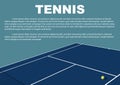 Tennis tournament poster design. Poster Vector template