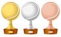 Tennis trophy set Royalty Free Stock Photo